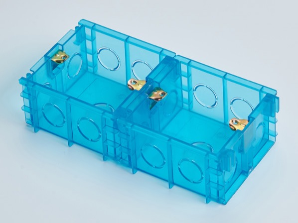 PVC紅藍透明86無縫式接線底盒