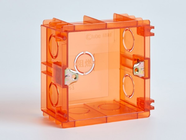 PVC紅藍透明86無縫式接線底盒