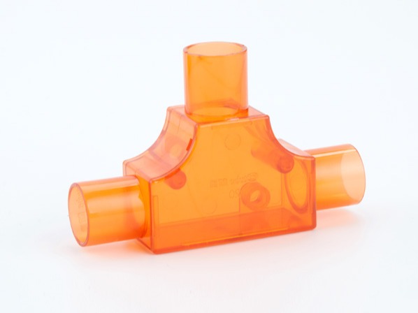 PVC紅藍透明帶蓋三通 PVC紅藍透明帶蓋三通