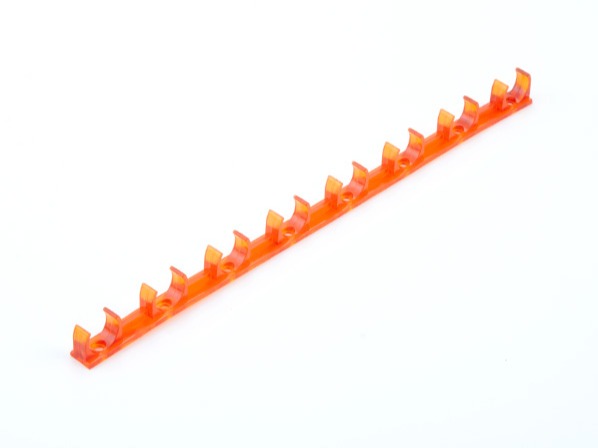 PVC紅藍透明地面連排管夾