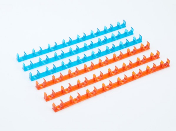 PVC紅藍透明地面連排管夾 PVC紅藍透明地面連排管夾
